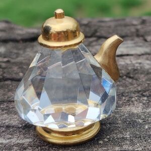 Swarovski Gold and Crystal Teapot Accent